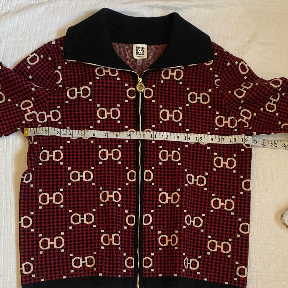 ANNE KLEIN Cherry and Black Patterned Jacket NWT - image 6